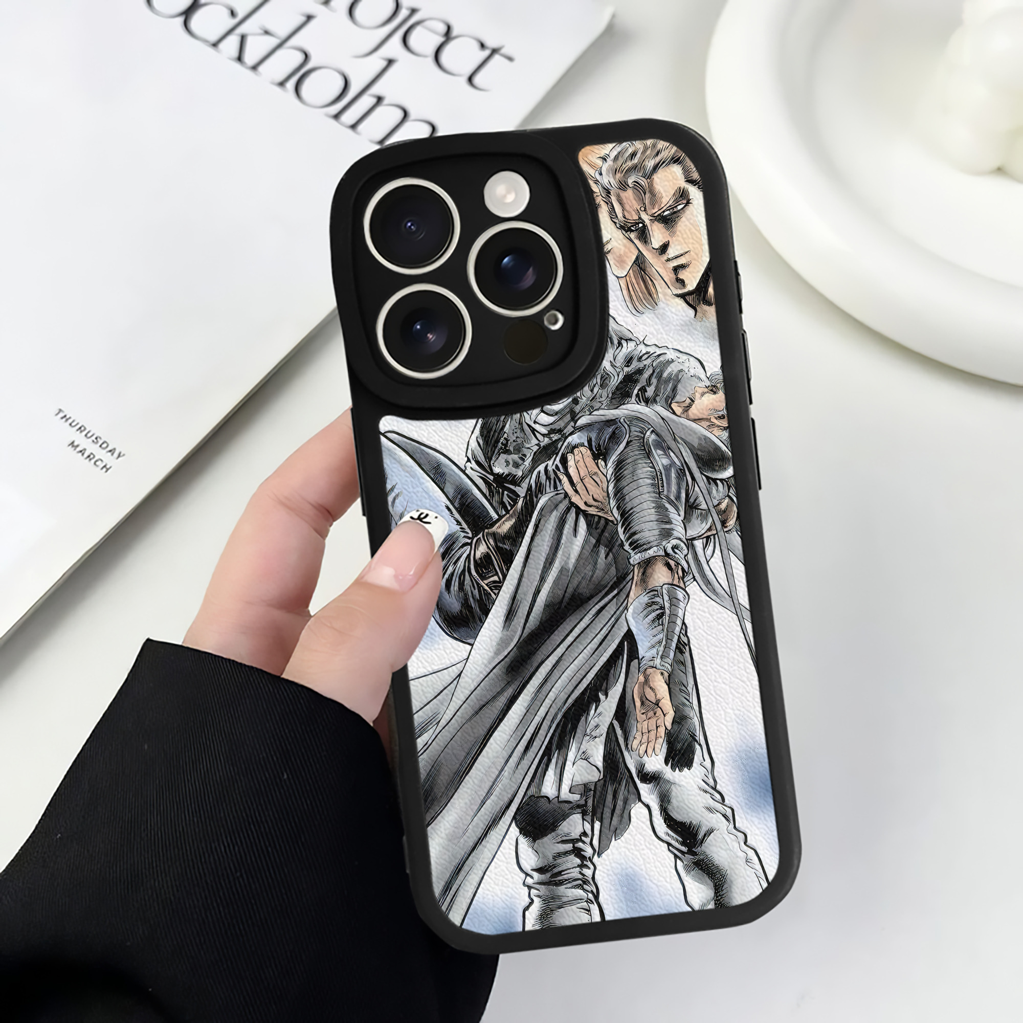（画像用） 北斗の拳 Fist of the North Star 【iPhone 16シリーズ対応】シリコンスマホケース（レザー調） 材質：シリコン